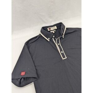 Iliac Golf Polo Mens S Luxury Hybrid Black Button Down Solid Golf Shirt USA